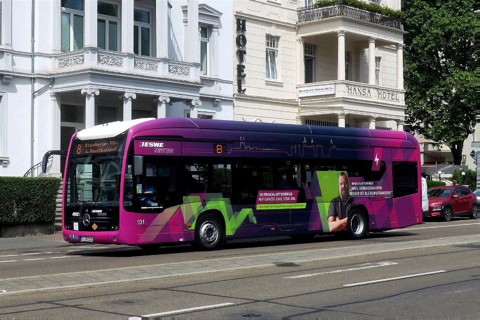 ESWE, Wiesbaden - Wagen 101 - WI-VG 1101 - Mercedes-Benz O 530 eCitaro (VIN WEB62863013138608/2019) - Frischluftvorbild - Wiesbaden, 22.06.2022