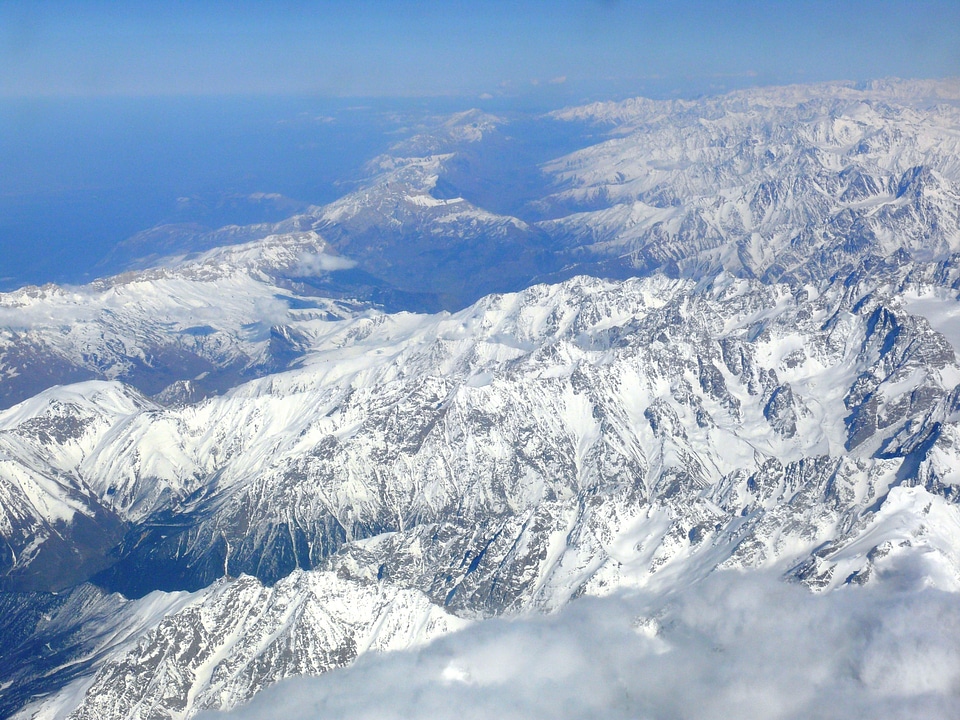 view of the Caucasus Mountains