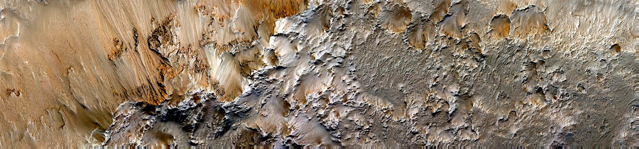 Mars - Impact Related Flows near Mojave Crater photo