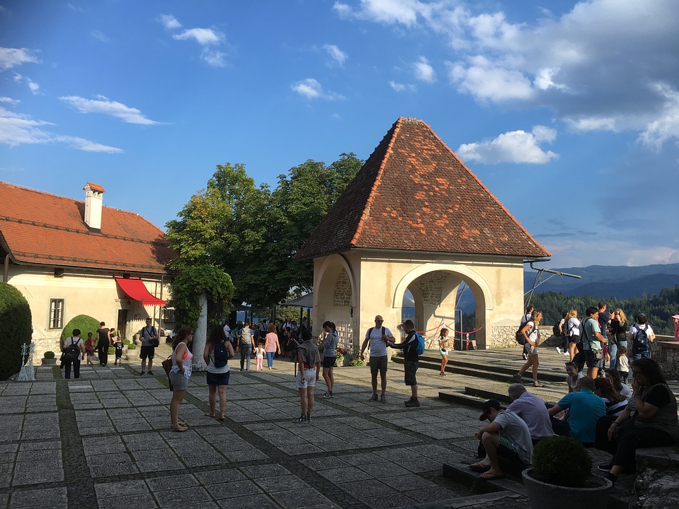 Medieval castle on the Bled lake