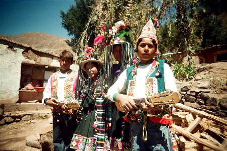 typical dress of north Potosi, Bolivia