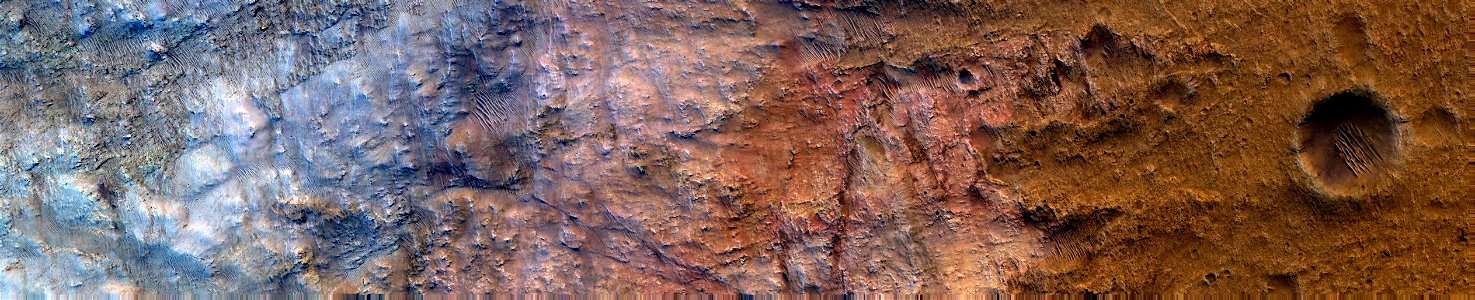 Mars - Light Toned Outcrop in North Hellas Planitia Rim