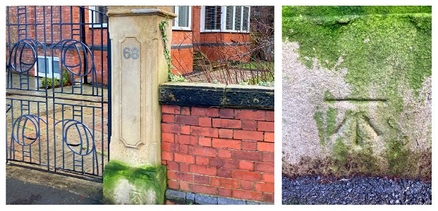 Benchmark Locator, Waypoint B52846, 68 Crofts Bank Road, Urmston