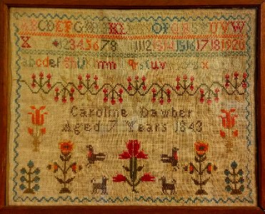 1843 awberCarolineSampler
