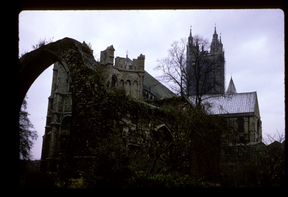 Canterbury Cathedral with monastery ruins [Infirmary chapel] photo