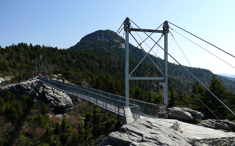 The Mile-High Swinging Bridge at Grandfather Mountain