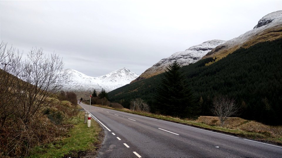 Snow above Rest And Be Thankful, Argyll photo