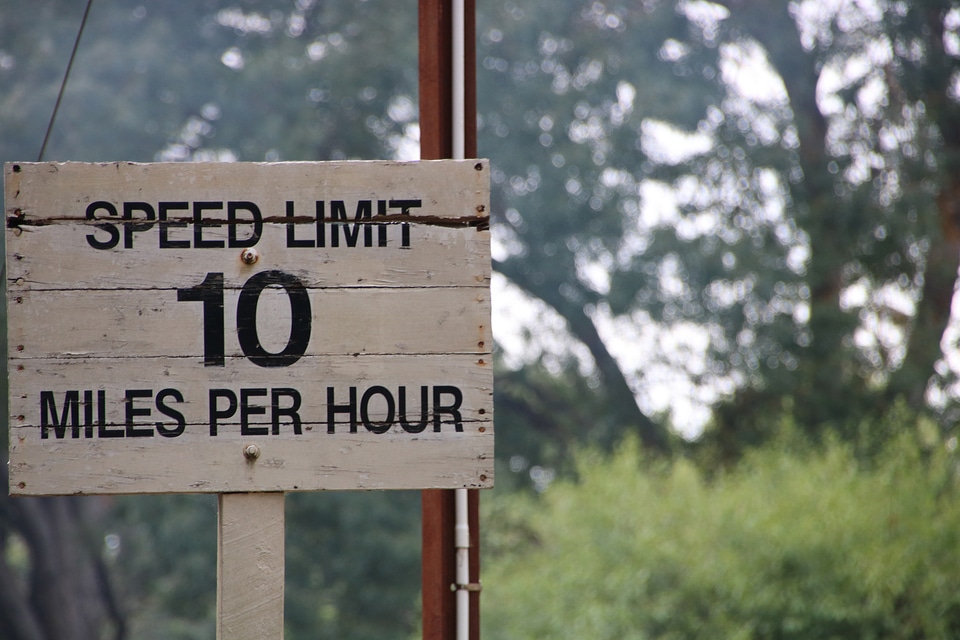 Speed Limit Sign in Puffing Billy