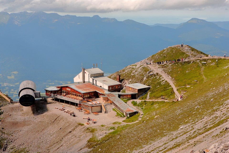 Telescope at the Karwendelspitze in Mittenwald, Bavaria, Germany photo