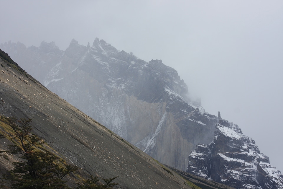 jagged mountain peaks in Torres del Paine National Park