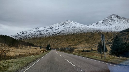 Snow above Rest And Be Thankful, Argyll