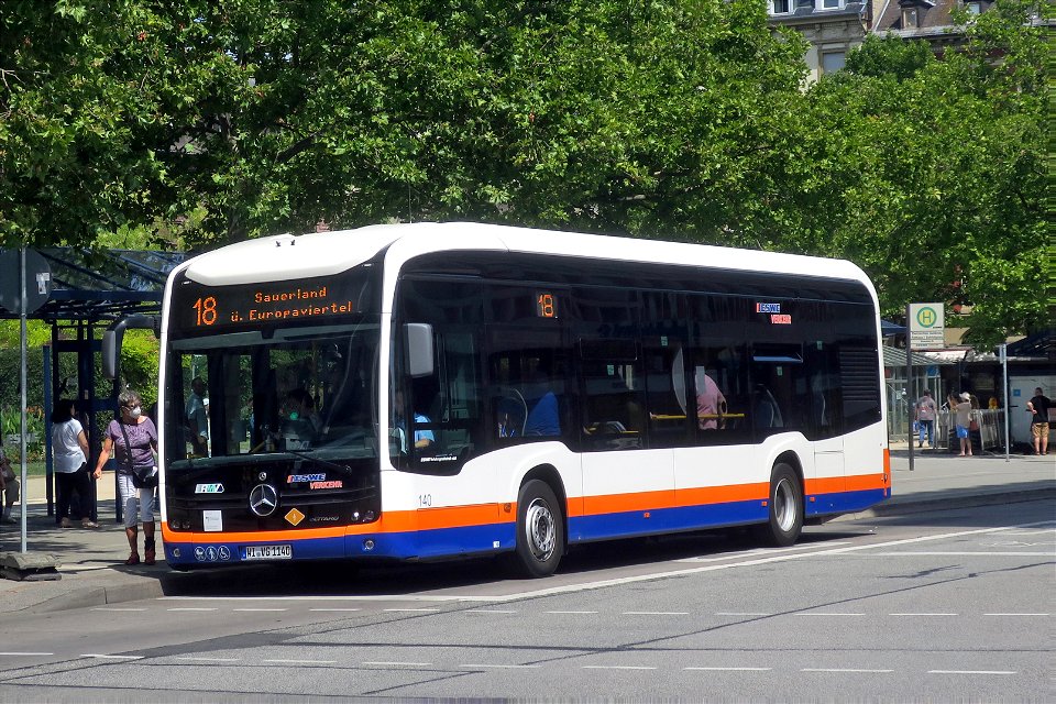 ESWE, Wiesbaden - Wagen 140 - WI-VG 1140 - Mercedes-Benz O 530 eCitaro (2020) - Wiesbaden, 22.07.2022