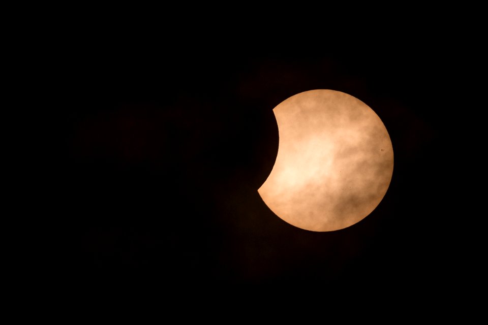 The moon moves on