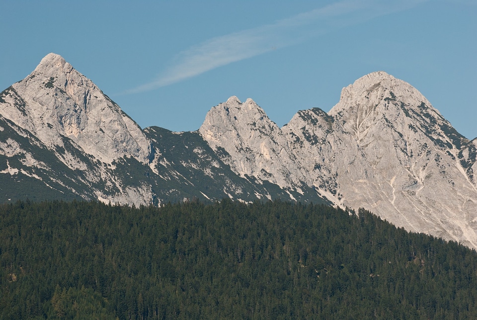 Arnspitze Group from Leutasch near Weidachsee photo