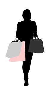 Shopping Woman With Colored Bags photo