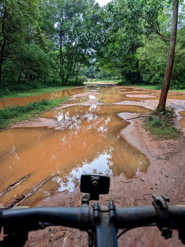 After a few days of rain. Fun riding - if you have fenders!