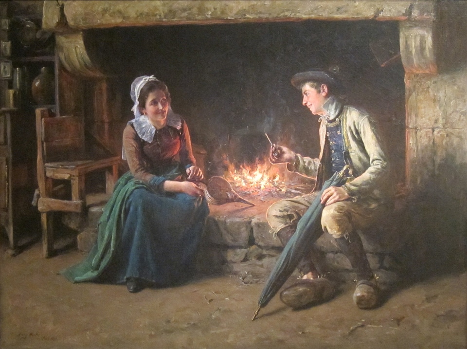 Chimney Corner by Henry Mosler