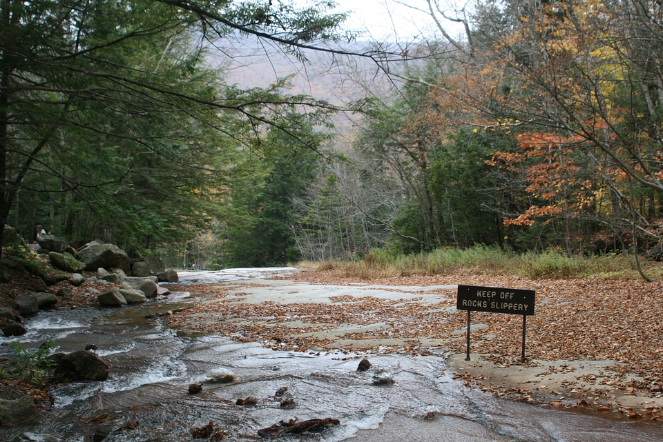 New Hampshire autumn stream in the white mountains area