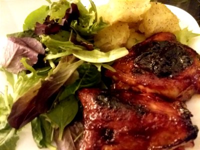 food bbq chicken meal