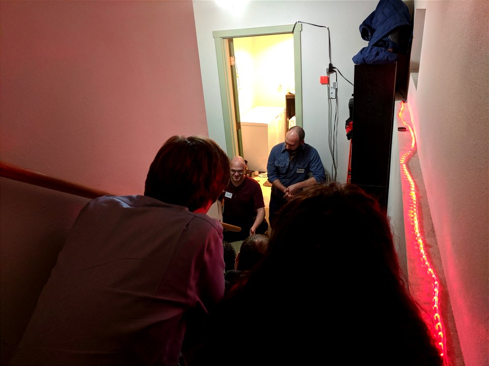 Nerds discuss philosophy in basement