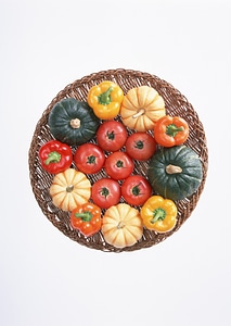 Pumpkins and tomatoes