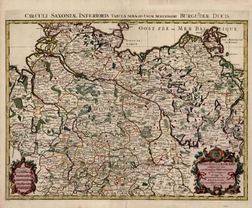 11 Großformatige Karte Norddeutschlands aus der Zeit um 1700