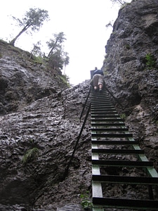 Piecky canyon waterfall in Slovak Paradise National Park