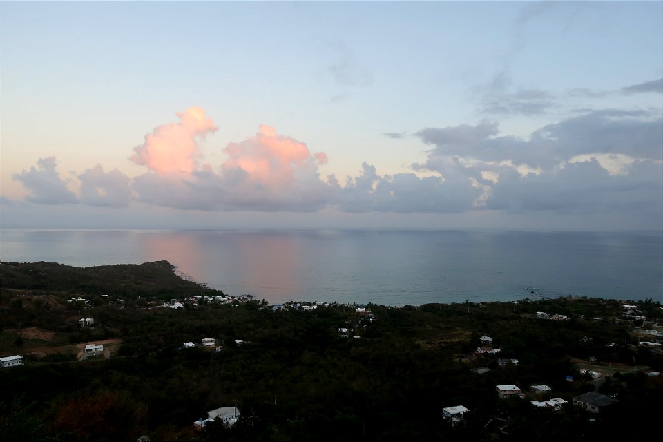 Yabucoa Evening Ocean Clouds Left
