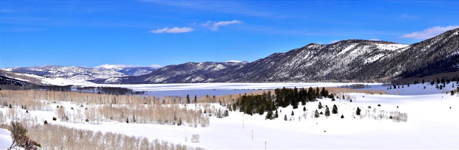 Fish Lake in Winter - Panorama photo