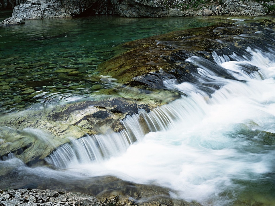 water texture river. Little waterfalls