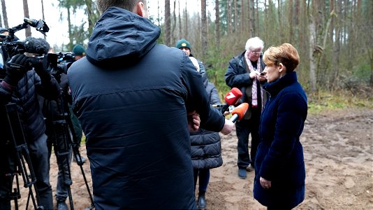 Iekšlietu ministres vizīte uz Latvijas-Baltkrievijas robežu 17.11.2021