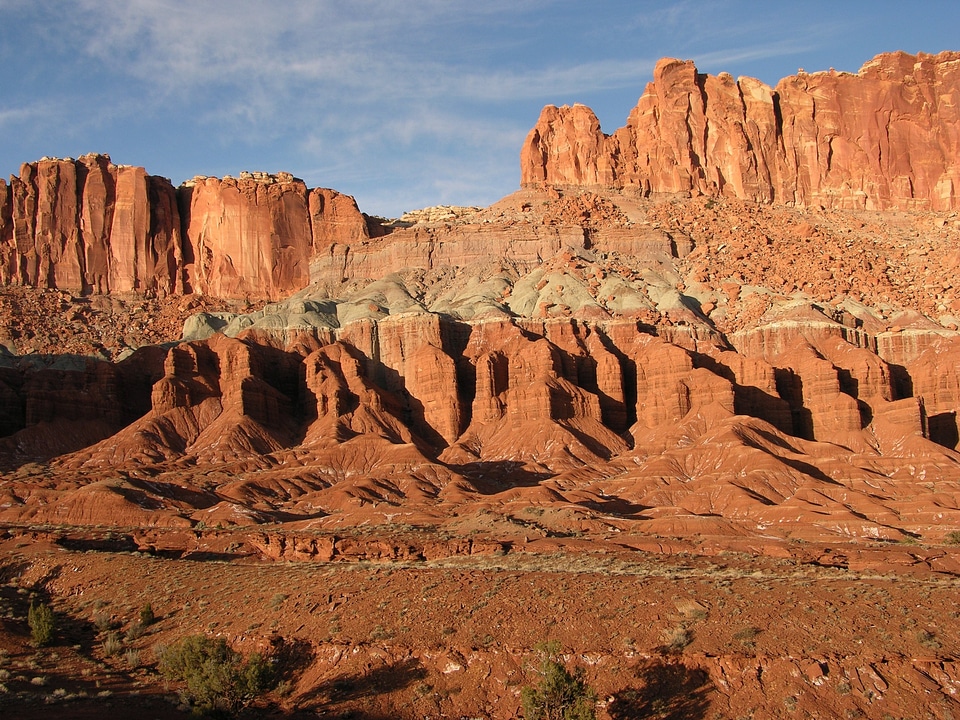 Erosion of red sandstone
