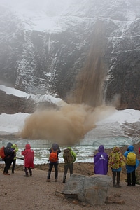 Real huge avalanche comes from a Mt Edith Cavell photo