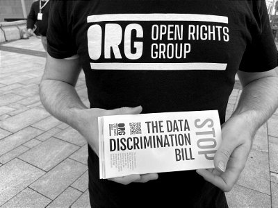 Stop the Data Discrimination Bill Leaflet photo