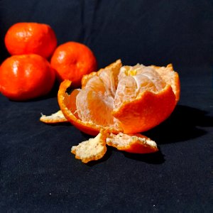 Bodegón con mandarina