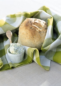 Homemade bread in a basket