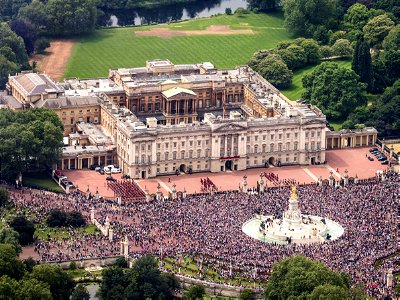 Buckingham Palace aeria photo