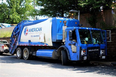 American Disposal truck 539 on break