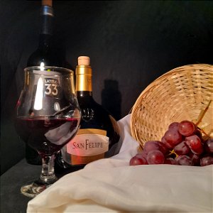 Bodegón con uvas