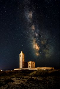 Vía Láctea en la iglesia de Las Salinas. photo