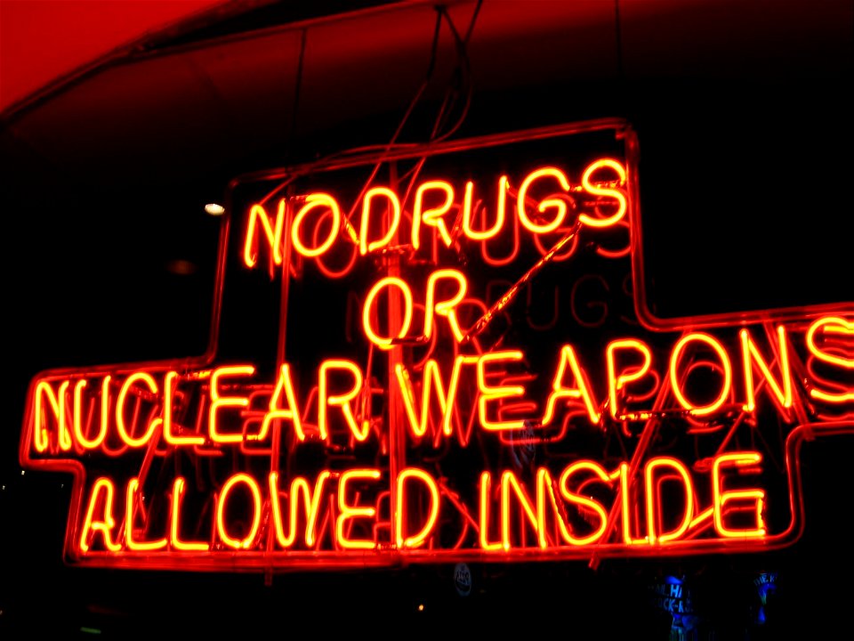 Sign in the window of the Hard Rock Cafe, Bangkok photo