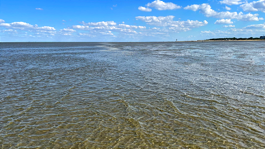 Cuxhaven Döse, Watt bei Flut