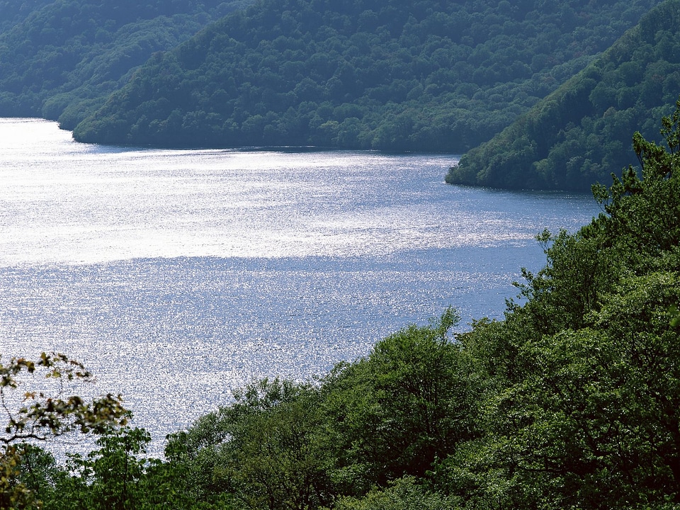 Landscape With Mountain, Pure Water Lake and sunny