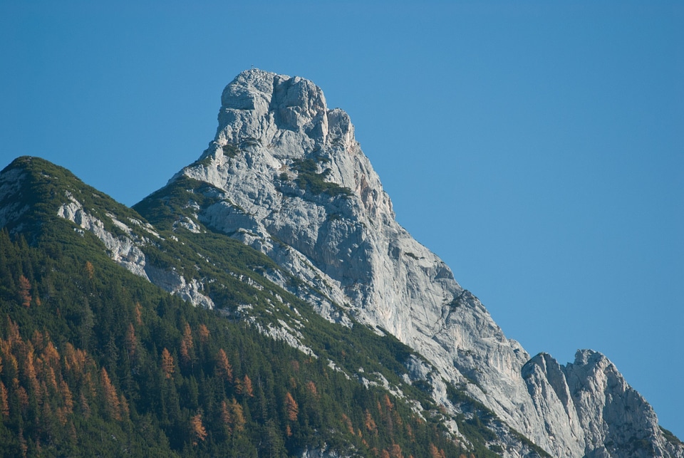 Arnplattenspitze from Leutasch near Weidachsee