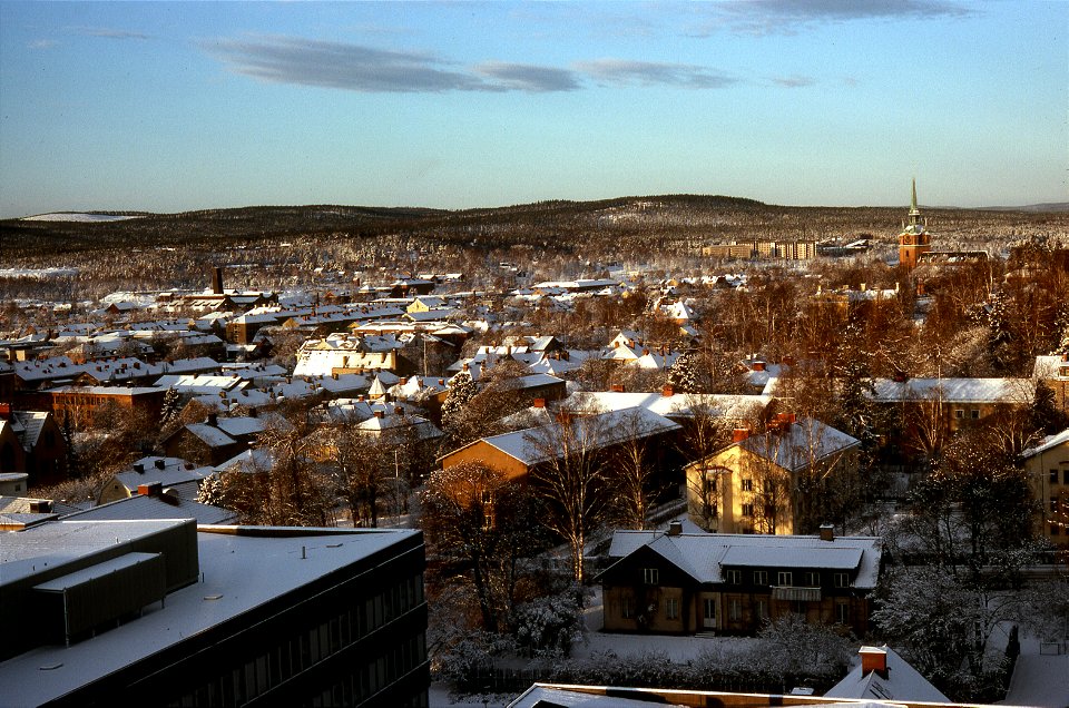 sweden - looking over falun c1976 hi-res photo