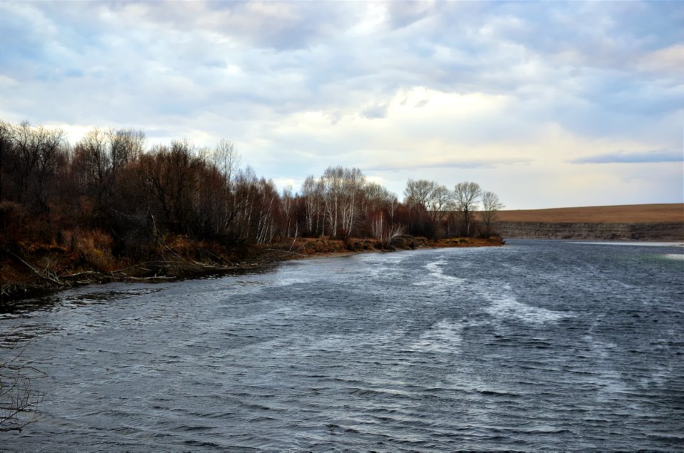 late autumn on the Yenisei photo