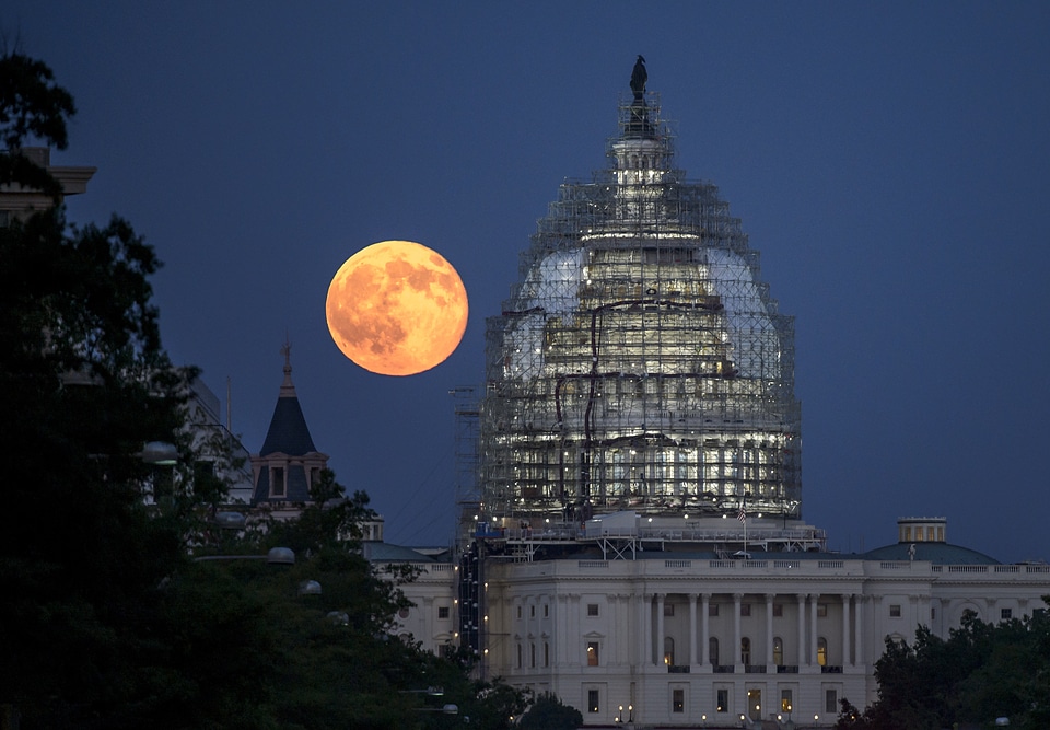 Blue Moon Over Washington DC