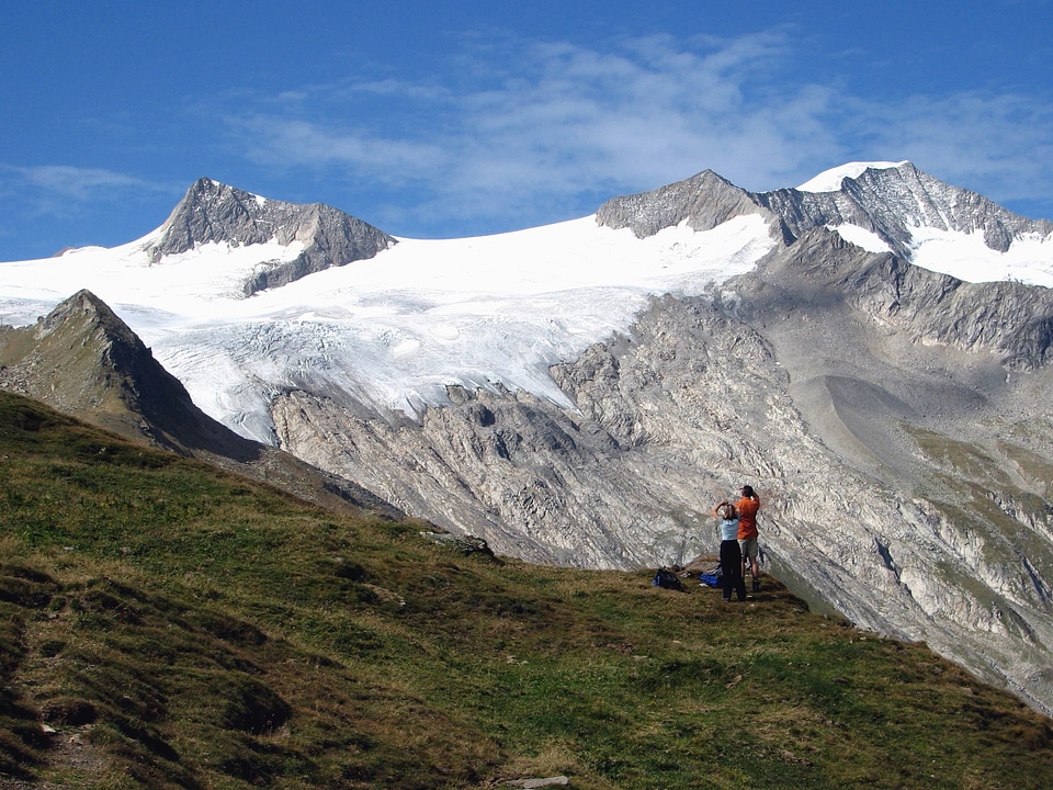 woman hiker hiking on mountain
