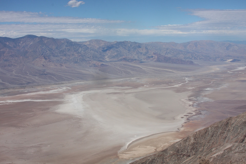 Sand Dunes And Mountains At Death Valley National Park