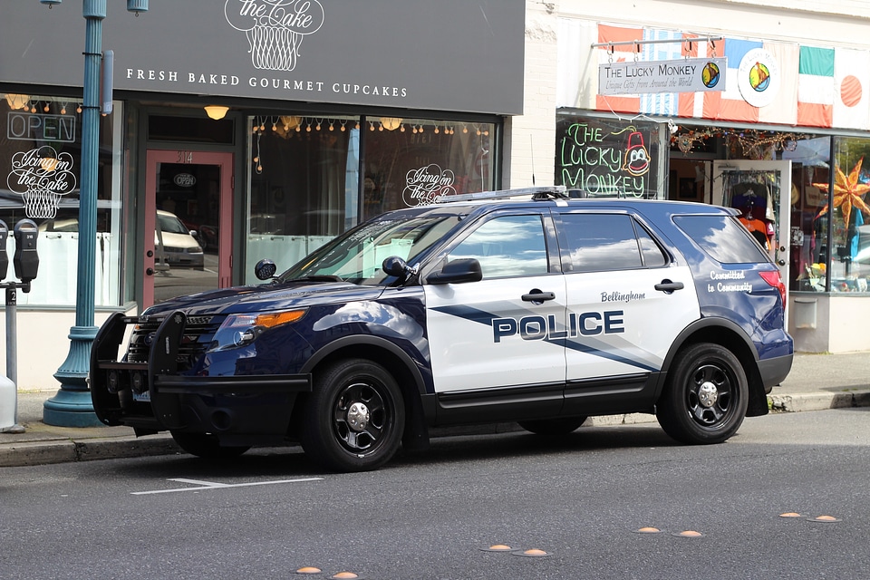 Parked up state trooper police vehicle